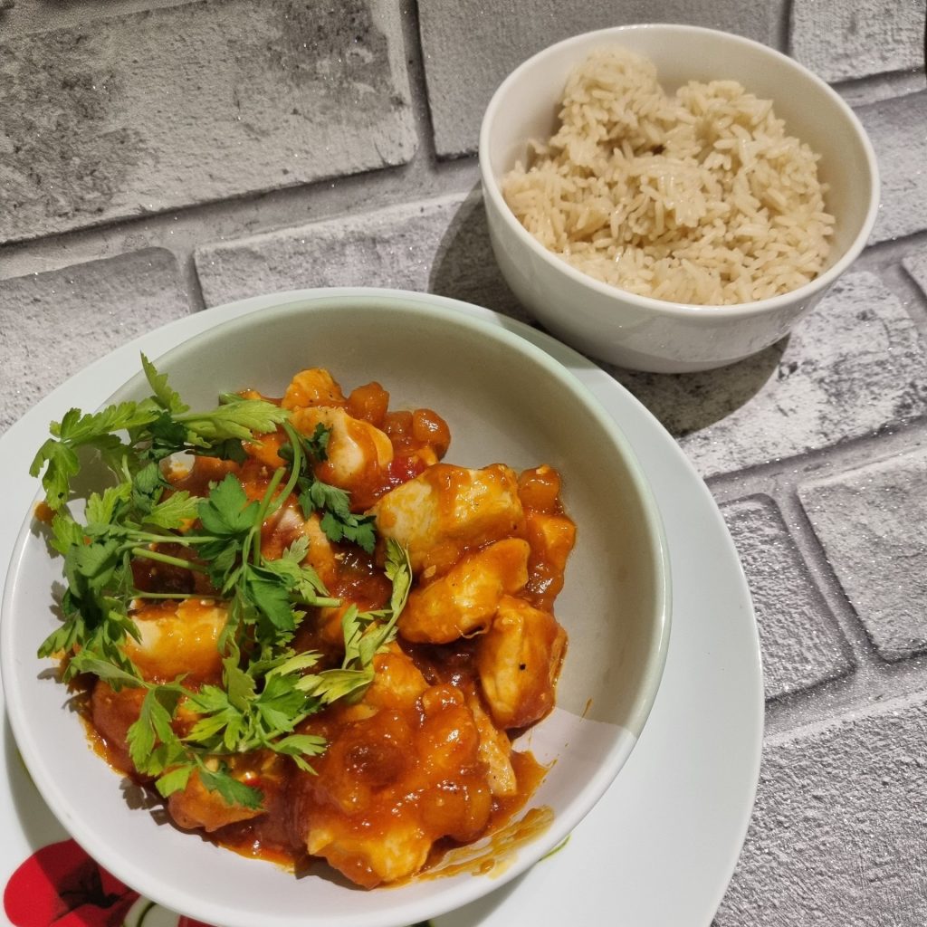 Sweet and Sour Chicken with Rice